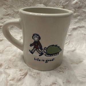 Life Is Good Home Diner Mug - Christmas Tree